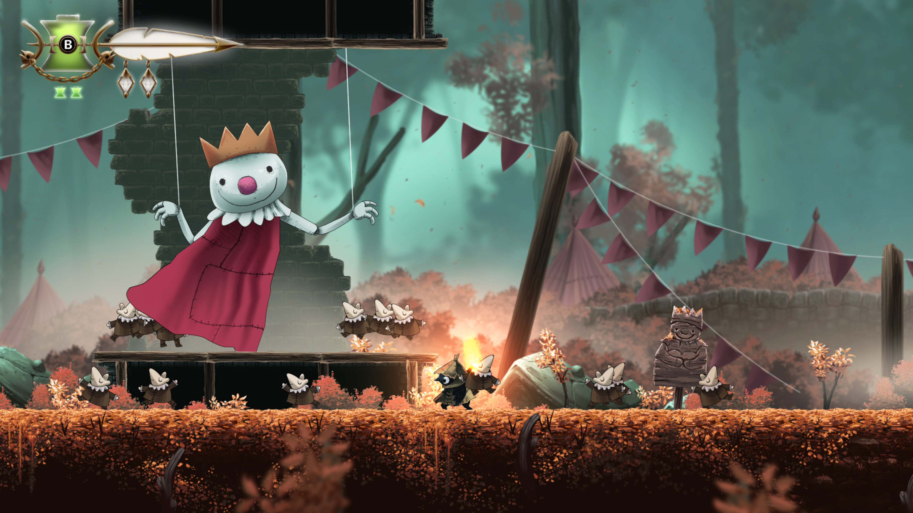 Décor et scène de gameplay de Well Dweller sur Xbox Series X